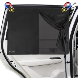 Resim Glanz 2 Adet Araç Yan Cam Perdesi Mıknatıslı Oto Güneşlik Araba Anne Bebek Emzirme Perdesi 