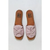 Resim Bueno Shoes Pembe Deri Kadın Düz Terlik 