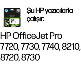 Resim HP 953XL L0S70AE Mürekkep Kartuş 2.000 Sayfa - Siyah 