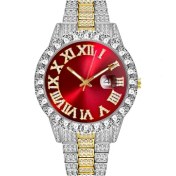 Resim Hanyang 1 Adet Izle Sgr 2 Adet Izle + Bilezik Hip Hop Paslanmaz Çelik Altın Rengi Takvim Izle Erkekler Için Buzlu Out Kaplamalı Rhinestones Erkek Izle Reloj Hombre (Yurt Dışından) 