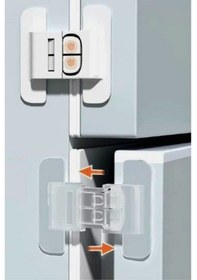 Resim Mucit Home 4 Adet Çocuk Kilidi Buzdolabı Mobilya Çekmece Dolap Kapağı Güvenlik Koruma Kilit Beyaz 
