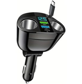 Resim Chuangyinshop M12 Black Araç Şarj Cihazı 6 Lı Usb Hızlı Şarj 66w Güç Adaptörü Akıllı Chip 