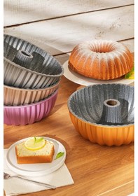 Resim Emsan Griss Hardstone Gri Döküm Kek Kalıbı 24 cm 