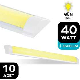 Resim 40WAT 120 cm Kristal Yatay LED Bant Armatür-Trafolu Gün Işığı 10 Adettir 