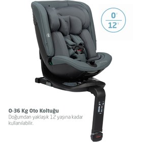 Resim Maxi-Cosi Spinel 360 S i-Size Dönebilen Yatabilen Isofix'li 0-36 kg Oto Koltuğu Authentic Graphite 