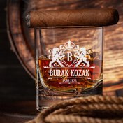 Resim Arkadaşa Hediye Premium Tasarımlı İsimli Viski Bardağı 