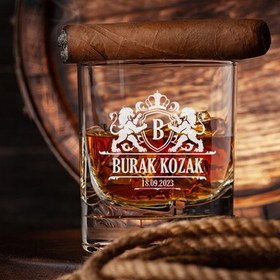 Resim Arkadaşa Hediye Premium Tasarımlı İsimli Viski Bardağı 