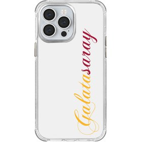 Resim Galatasaray El Yazı Sarı Kırmızı Şeffaf Telefon Kılıfı - iPhone 14 Pro Max 