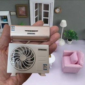 Resim Oyuncak Evler için 2 Parça Mini Klima Modelleri Seti, Yaşam Sahnesi Düzenlemesi İçin Küçük Dekoratif Eşyalar 