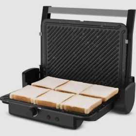 Resim Gözdehome Essence 6 Dilim Kapasiteli Granit Plakalı Tost Makinesi Siyah 