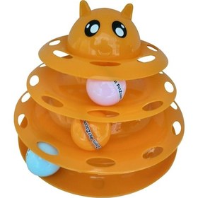 Resim 3 Katlı Kedi Oyuncağı Kedi Başlıklı Kedi Oyuncak 