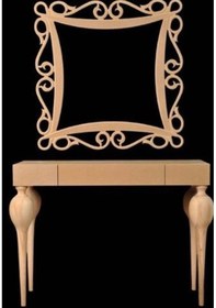 Resim Dresuar Torna Tombul Model Ahşap Kayın Retro Han Ayak Mdf Tabla Akkraft 