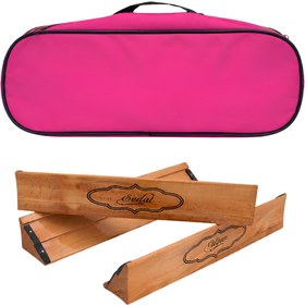 Resim MSMETICARET Kişiye Özel Ahşap Okey Takımı Büyük Boy -Pembe Kumaş Taşıma Çantalı | Melamin Taşlı V.I.P Set | 