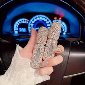 Resim 1 Adet Lüks Taşlı Parfüm Atomizeri - Şık Metal Seyahat Sprey Şişesi, Taşınabilir & Doldurulabilir, Yolda Koku Saklama İçin İdeal, Mükemmel Hediye, Onthego Lüks|Taşlı Süslemeli|Parıldayan Görünüm, Parfüm Şişesi 