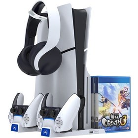Resim Cbtx Ps5 / Ps5 Slım Şarşıtı Dock İçin İpega Pg-p5s009 Oyun Disk Kulaklık Depolama 