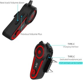 Resim A30 IPX7 Su Geçirmez RGB Wireless Interkom Motor Motosiklet Stereo Kask Kulaklığı 