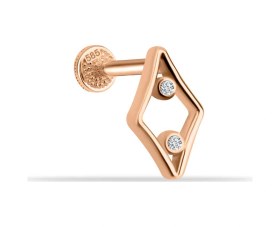 Resim Cherry By Özkonak Geometrik Tragus Piercing Sarı 