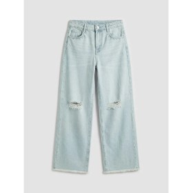 Resim LC Waikiki Lcw Kids Mavi Wideleg Yırtık Detaylı Kız Çocuk Jean Pantolon 