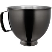 Resim Kitchenaid 4,8 L Stand Mikser Için Paslanmaz Çelik Kase Parlak Siyah 5KSM5SSBRD 