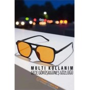 Resim Bfs Gece Sürüş Görüş Parlama Önleyici Gece Gözlüğü Sis Far Işık Önleyici Anti-Fog Gözlük 