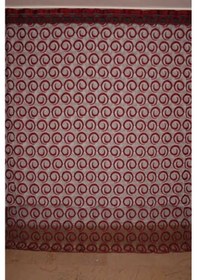 Resim Vakko Çift Renk Kırmızı İp Perde Hazır Düğmeleri Dikilmiş İp Perde 300 250 Cm Kırmızı 