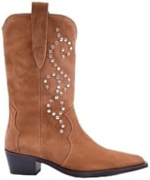 Resim Aksesuar Detaylı Deri Western Bot 