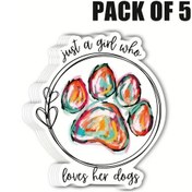 Resim Cloud011 Köpek Severler İçin 5lı Çıkartma Seti Araba Laptop Su Matarası Dekoru 