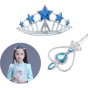 Resim Aspata Store Karlar Ülkesi Elsa Yıldız Mavi Taç ve Asa Seti 