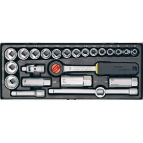 Resim Proxxon 23110 3/8" Cırcır Kollu 24 Parçalı Lokma Takımı 