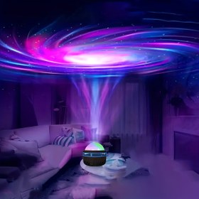 Resim 1 adet Yıldız Spiral, Su Dalgalanması Festival Aydınlatma Lambası Yıldızlı Gökyüzü Atmosfer Işığı Tip-C Aurora Sihirli Top Renkli Dönen LED Işık Sihirli Top Işık USB Kristal Lamba Yıldız Projeksiyonu KTV Sahne Atmosfer Işığı Ev Dekorasyonu için Kullanılabilir 