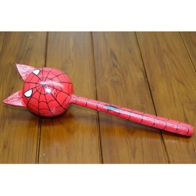 Resim Ahşap Kedili Spiderman Marakas Tekli Polos:24 
