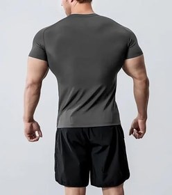 Resim Ghassy Co. Erkek Nem Emici Hızlı Kuruyan Renk Solmayan Atletik Teknik Fitness Spor T-shirt 