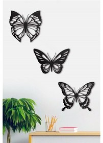 Resim Kelebekler - Metal Tablo Set 