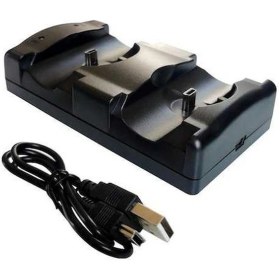 Resim Fastbuy Ps3 İçin Dual Usb Şarj İstasyonu Led Gösterge Kablolu Uyumlu Siyah 