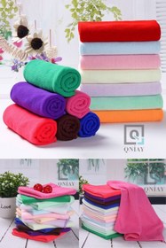 Resim QNİAY Mikrofiber Bez 4adet Oto Kurulama Havlu Araç Yıkama Far Kaporta Ayna Torpido Temizleme Bezi 30x30cm 