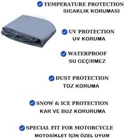 Resim QJ SRT800 X Motosiklet Brandası Arka Çanta Uyumlu Branda,Örtü 