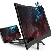 Resim 12 İnç 3D Büyüteçli Telefon Ekran Genişletici - Ayarlanabilir Standlı, Katlanır Taşınabilir HD Büyük Ekran, Hafif Tasarım, Dayanıklı Yapı, Akıllı Telefonlar için Eğlence Aksesuarı, Film ve Video İzleme, Teknoloji Tutkunları İçin 