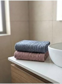 Resim %100 Pamuk 2’li 100x150 cm Büyük Banyo Havlusu Seti - Yumuşak, Emici, Dayanıklı Premium 