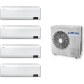 Resim Samsung 34000 BTU 1 Dış + 4 İç Ünite (9+9+12+18) Duvar Tipi Multi Inverter Klima 