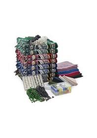 Resim Emir Sultan 20 Kişilik Hac Ve Umre Hediyelik Kadife Seccade Set 