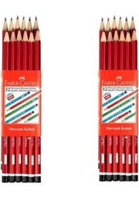 Resim Faber-castell Kurşun Kalem Köşeli Mercanlı - 24 Adet 