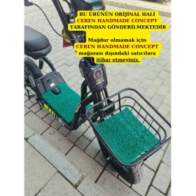 Resim Vsm Uyumlu Paspas ve Ön Sepet Paspası Yeşil Ikili Vsm Paspas Elektrikli Bisiklet Aksesuar Vsm Paspas 