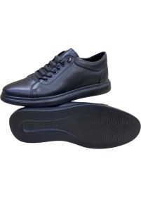 Resim Bağcıklı Iç ve Dış Yüzey Deri Poli Taban KLASİK-GÜNLÜK-850-2-SİYAH 