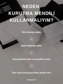 Resim 3'lü Set Çamaşır Kurutma Mendili 40 Yaprak 