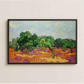 Resim Van Gogh Zeytin Ağaçları Ve Noktacılık Pleksi Tablo 