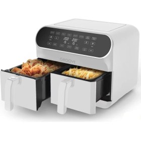 Resim Groove Xxl 1800W (4lt+4lt) 8lt Çift Hazneli Airfryer Yağsız Sıcak Hava Fritözü 