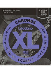 Resim D'addario Ecg24-7 Elektro Gitar Teli. 7 Telli. Chromes. 11-65. Ja 