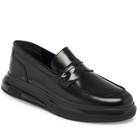 Resim Siyah Deri Erkek Loafer - E24S1AY57104-A23 