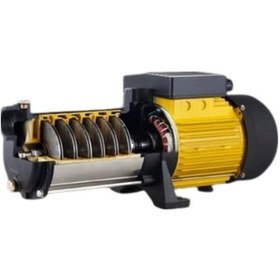 Resim Vkp S/s 9-06 M 3 Hp 220v Paslanmaz Çelik Fanlı Kademeli Yatay Milli Pompa 
