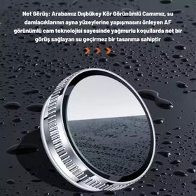 Resim Coofbe Full View-Vision 2 Adet Araç Kör Nokta Aynası Geniş Açılı Geri Görüş Aynası Oto Kör Nokta Aynası 